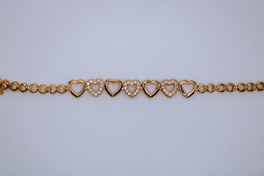 Studded heart bracelet