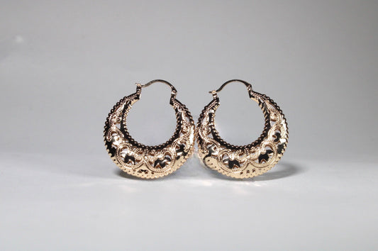 Party Gold Hoop Earrings