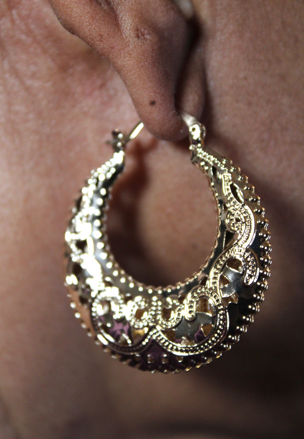 Party Gold Hoop Earrings