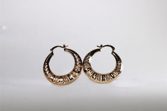 Petal Gold Hoop Earrings